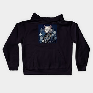 Silver Bengal Cat Kids Hoodie